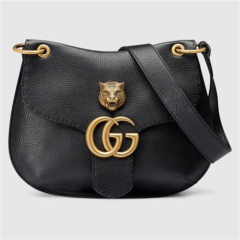 gucci halbmond tasche|gucci leather shoulder bag.